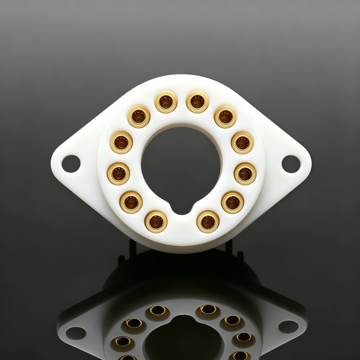 Diy Electronics Holder - EIZZ 12ピンPTFE真空管ソケットベースホルダー（6U10、6Z10、6BN11用）、24K金メッキ真鍮ピン、ハイファイオーディオDIY用