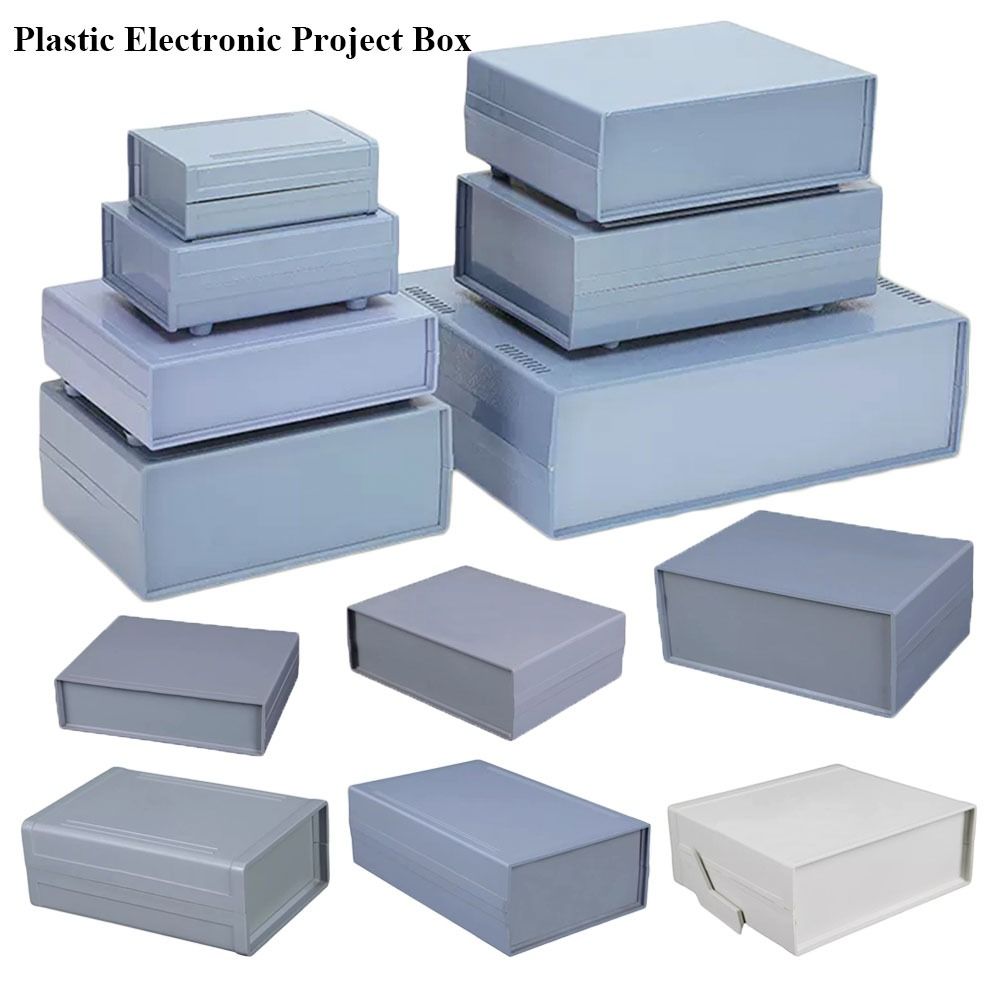 Diy Box Electronics Mall - プラスチック製ジャンクションボックス,防水,グレー,日曜大工,インストルメントケース,電子プロジェクトボックス,電気用品,USB電源