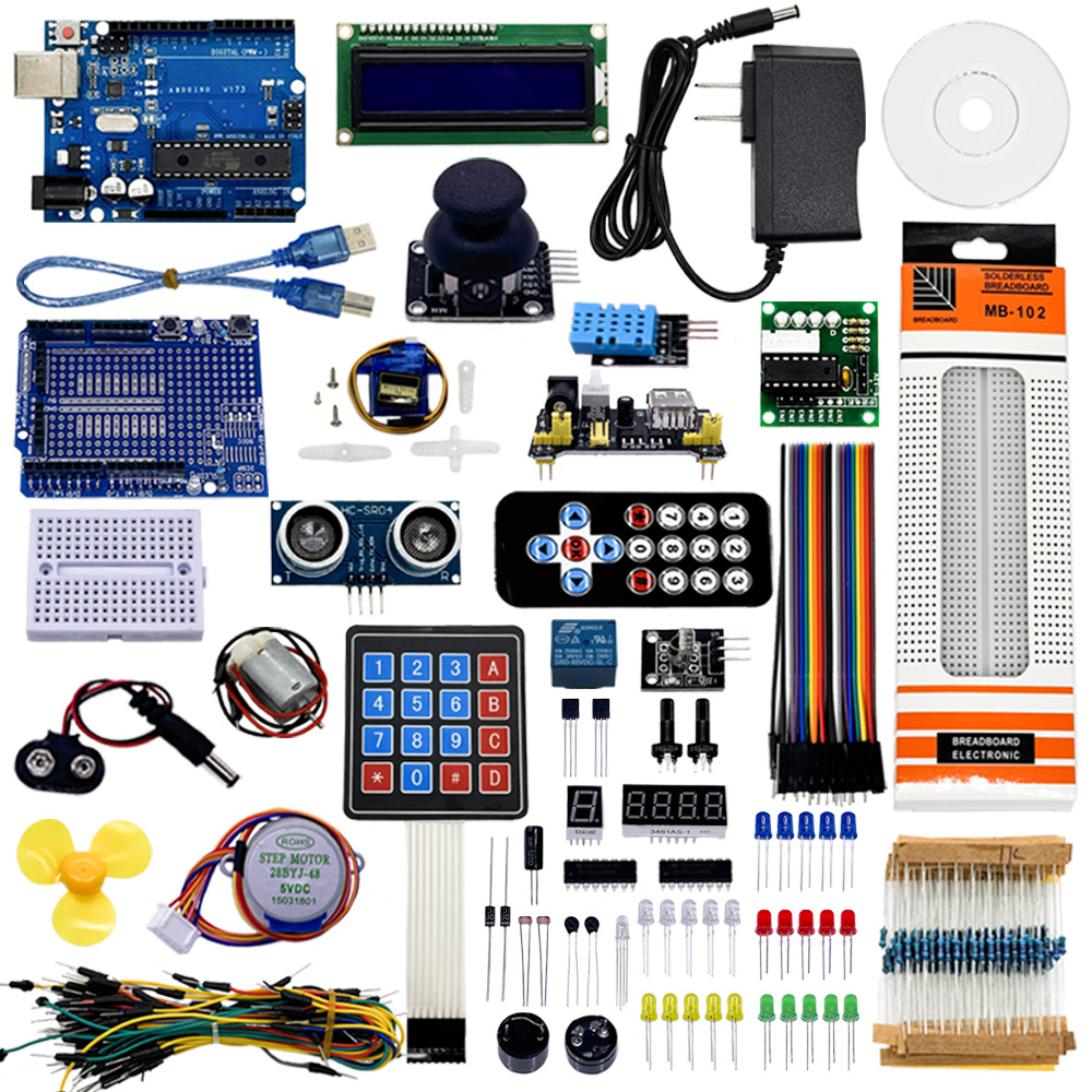 Diy Electronics Projects For Beginners - R3ボードプログラミングプロジェクトDIY電子工作ラボ用フルバージョンスターター学習キット、R3 IDE用スマート初心者キット