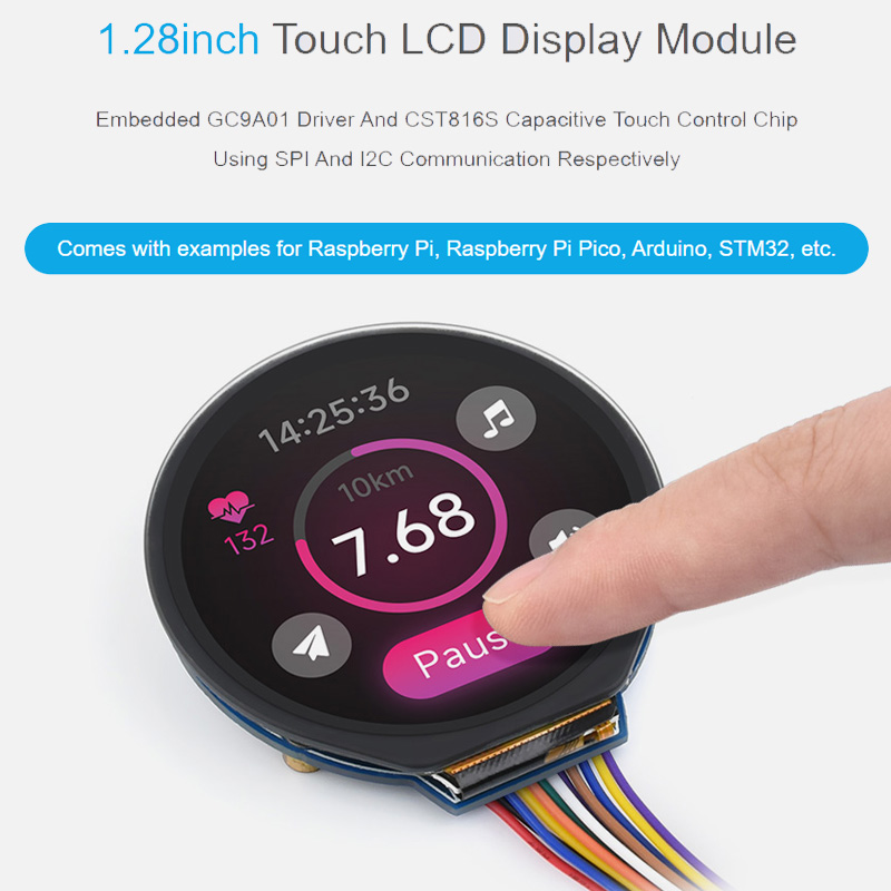 I2C Lcd Display - 1.28 インチ タッチ LCD ディスプレイ モジュール