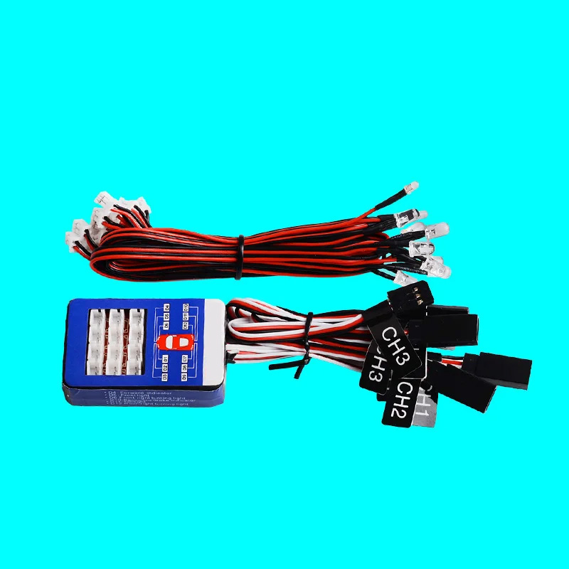 Led Assortment Kit - 1/10スケールRCカーLED照明システムキット12個スマートシミュレーションライトヨコモタミヤホップアップオプションリモートコントロールドリフト用