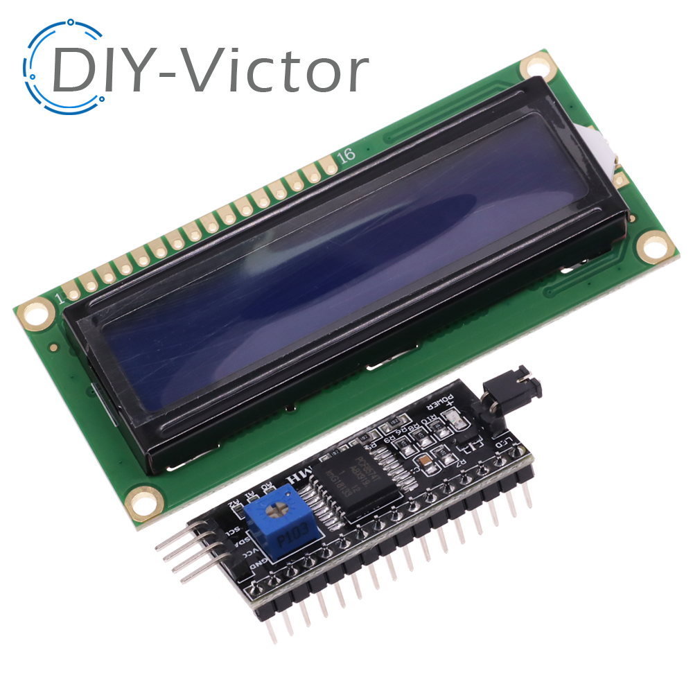 I2C Lcd Display - 1602 16x2 HD44780 Arduino キャラクター LCD/w