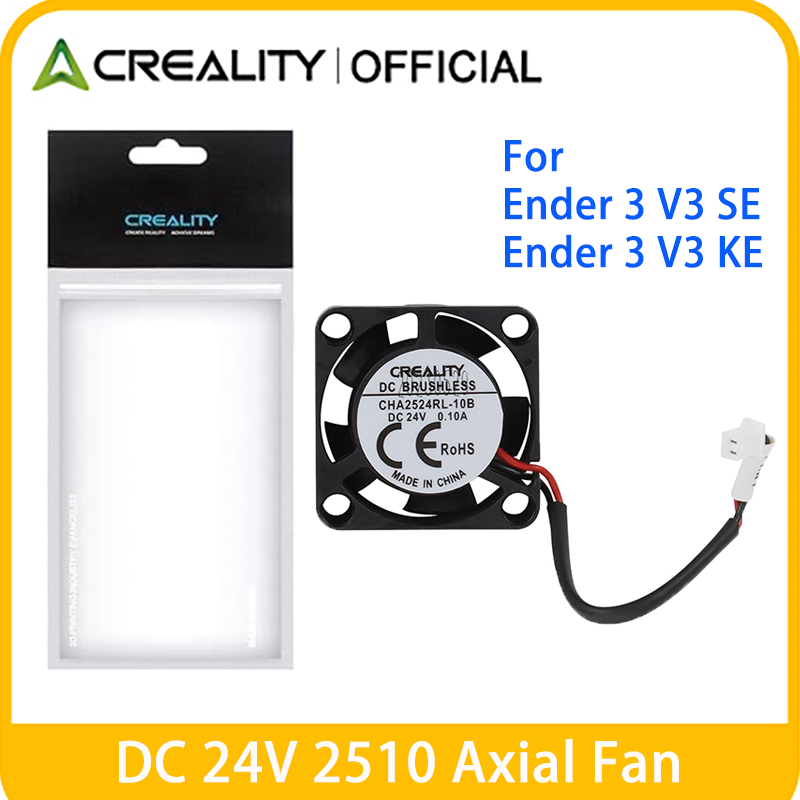 Creality Printer Ender 3 V3 - Creality Ender 3 V3 SE用エクストルーダーファン、2510軸流冷却ファンDC 24V、CR-10