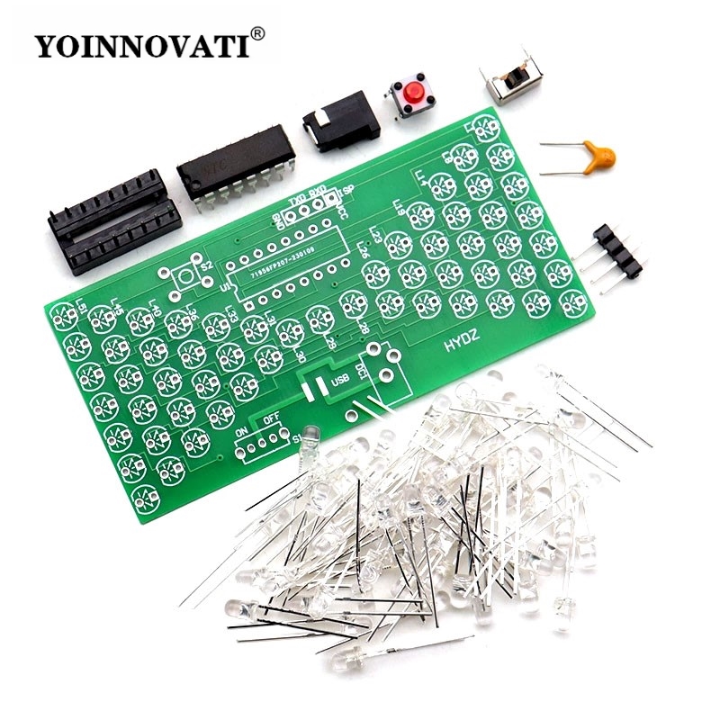 Diy Electronics Projects For Beginners - LED砂時計学習キット - 初心者向けSTCマイクロコントローラーDIYはんだ付けプロジェクト、模擬砂流電子工作教育