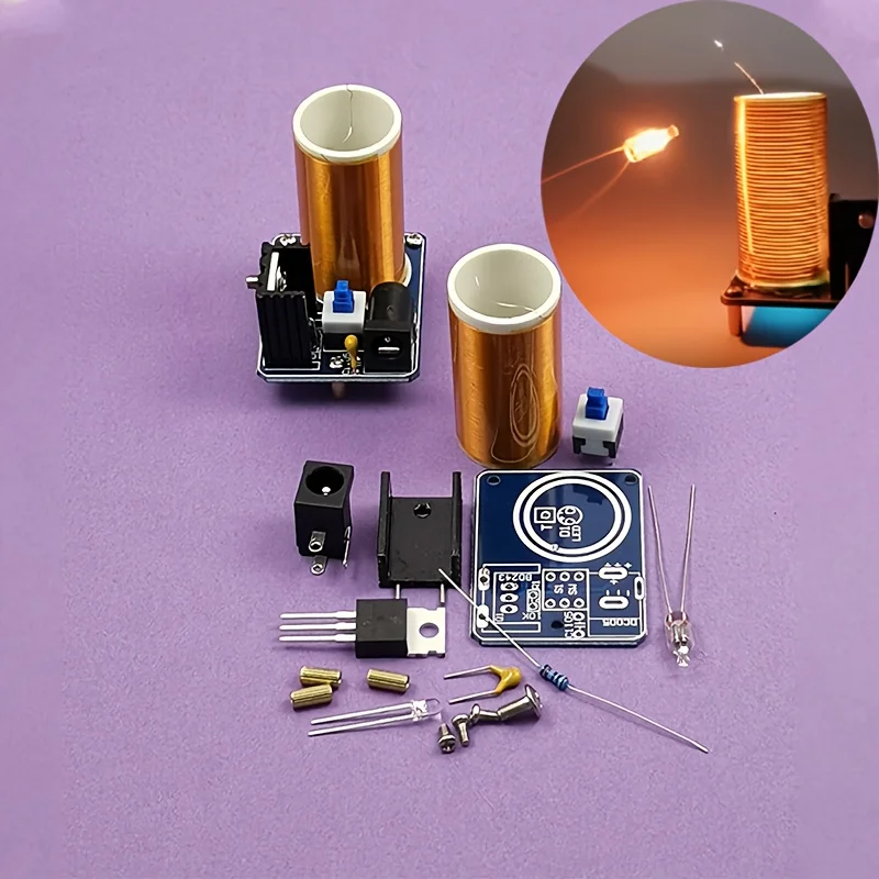 Hobby Diy Electronics Kit - ミニテスラコイルキット BD243 DIY 電子プロジェクトキット 手はんだ付け練習部品 魔法の小道具
