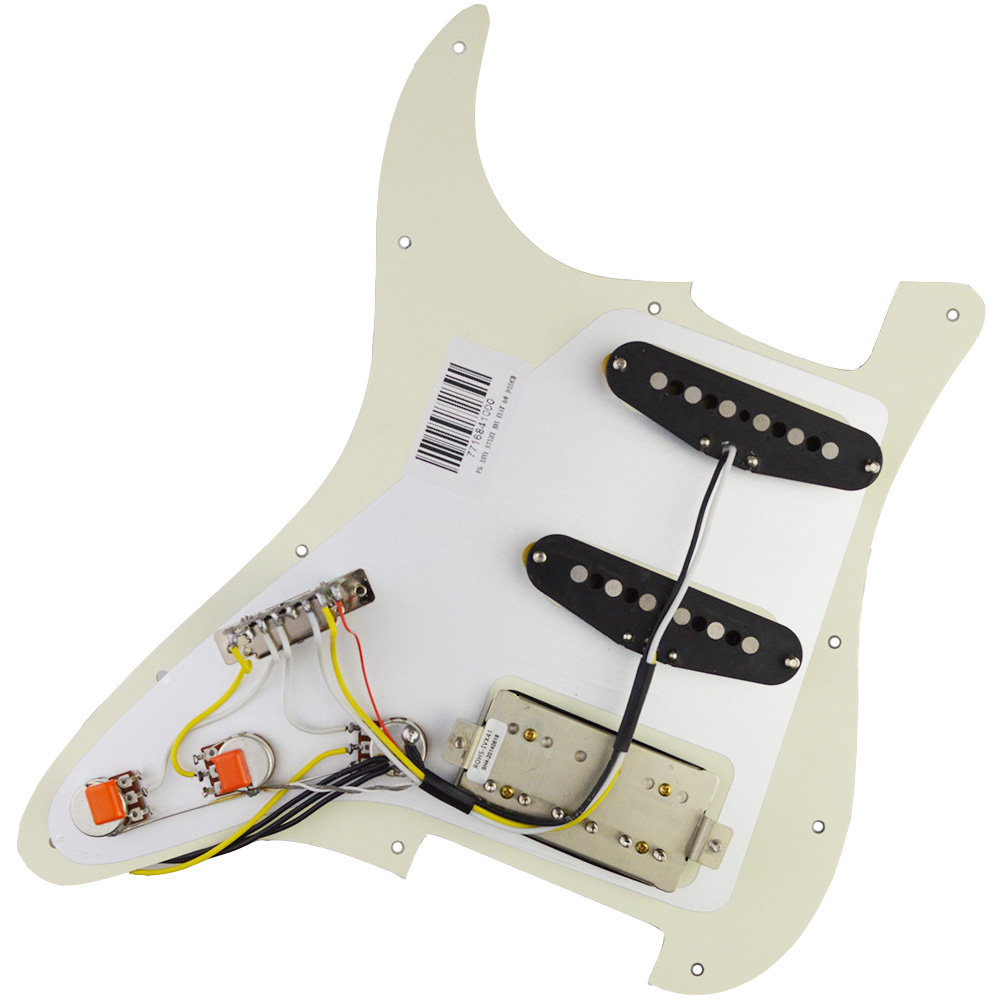 Diy Electric Guitar Electronics - HSSテキサスロック、SH4 JB / S*hrスタイルSSVブリッジ、アルニコ5フラットポールエレキギター、配線済みロード済みピックガード、ピックアップ配線