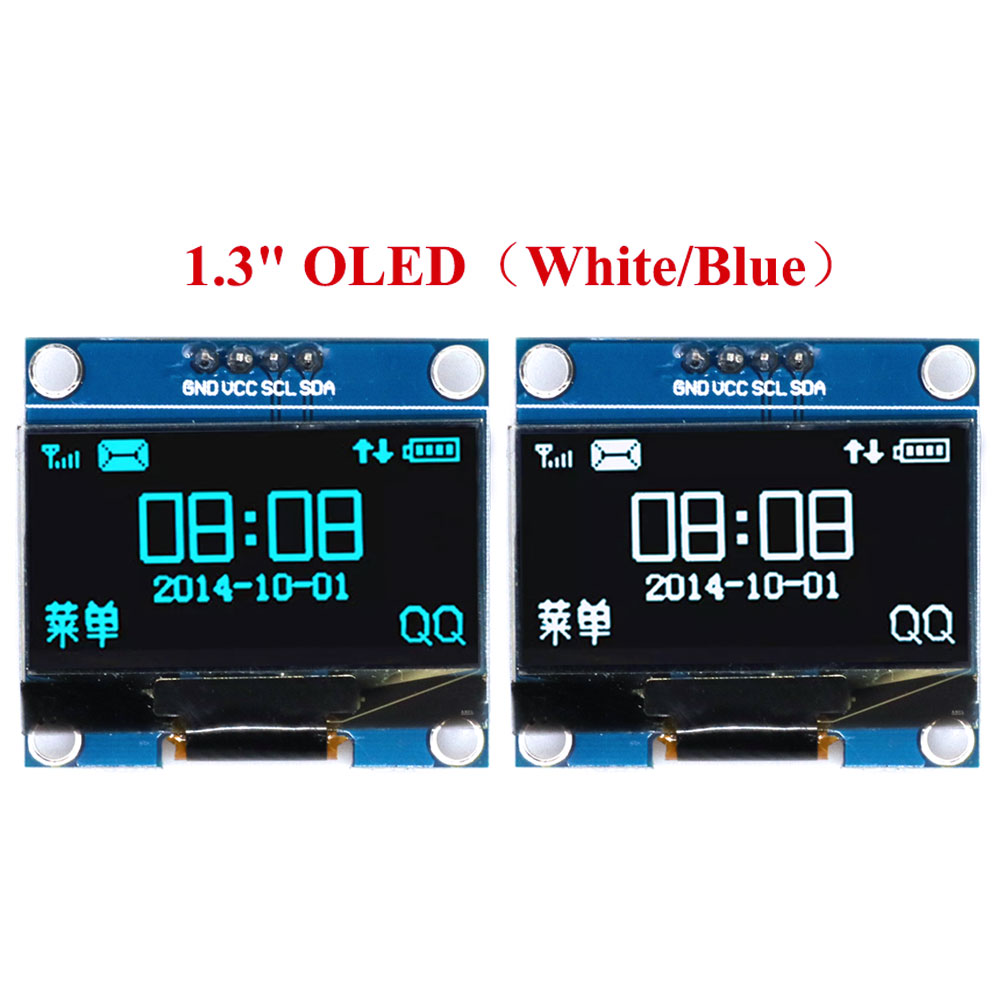 I2C Lcd Display - 1.3 インチ OLED モジュール 1.3 インチディスプレイモジュールホワイト/ブルー