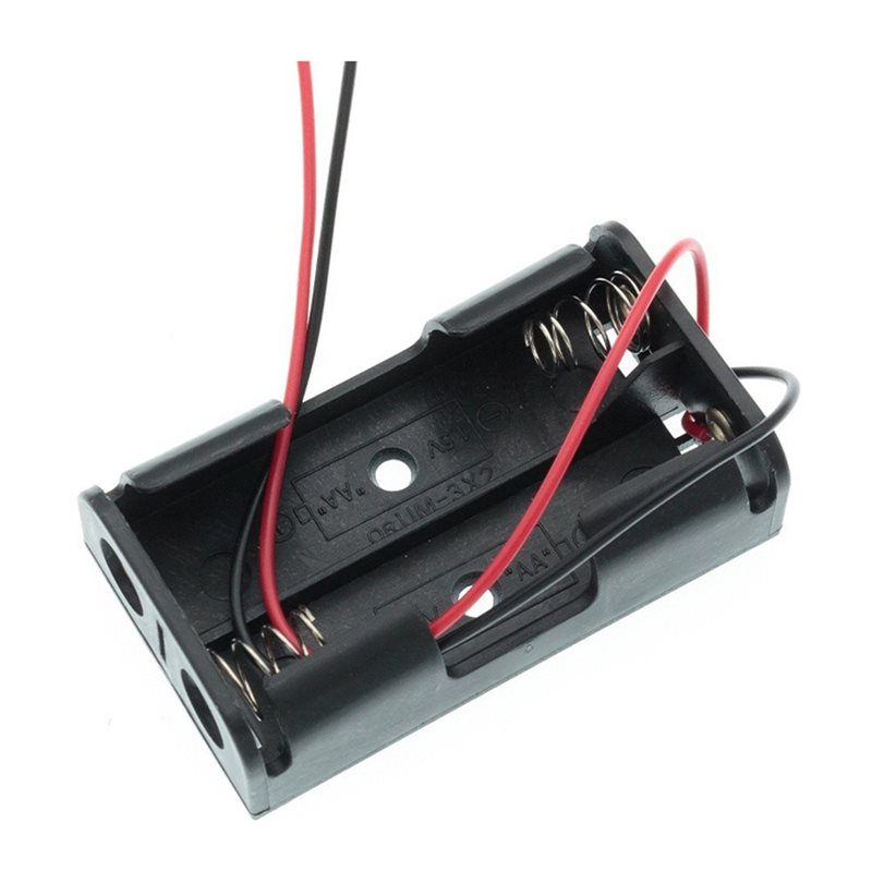 Diy Electronics Holder - AAAEL-100個 2AA電池ケースボックス ワイヤーリード付き 電池収納パック DIY電源コネクタ 電子プロジェクト用