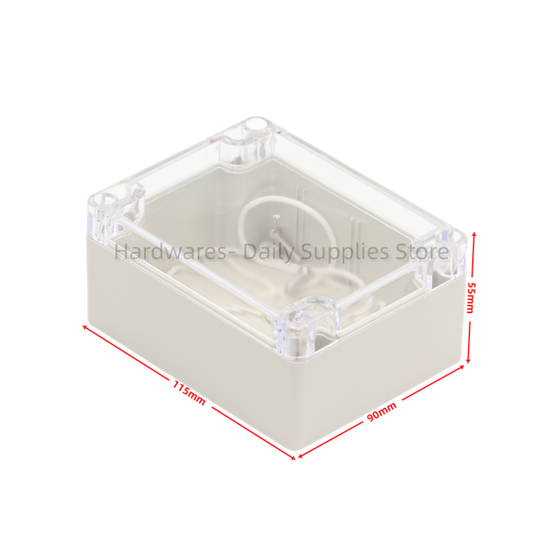 Diy Box Electronics Mall - 防水プラスチックハウジング透明カバー、DIY電子プロジェクトボックス、115x90x55mm、1個
