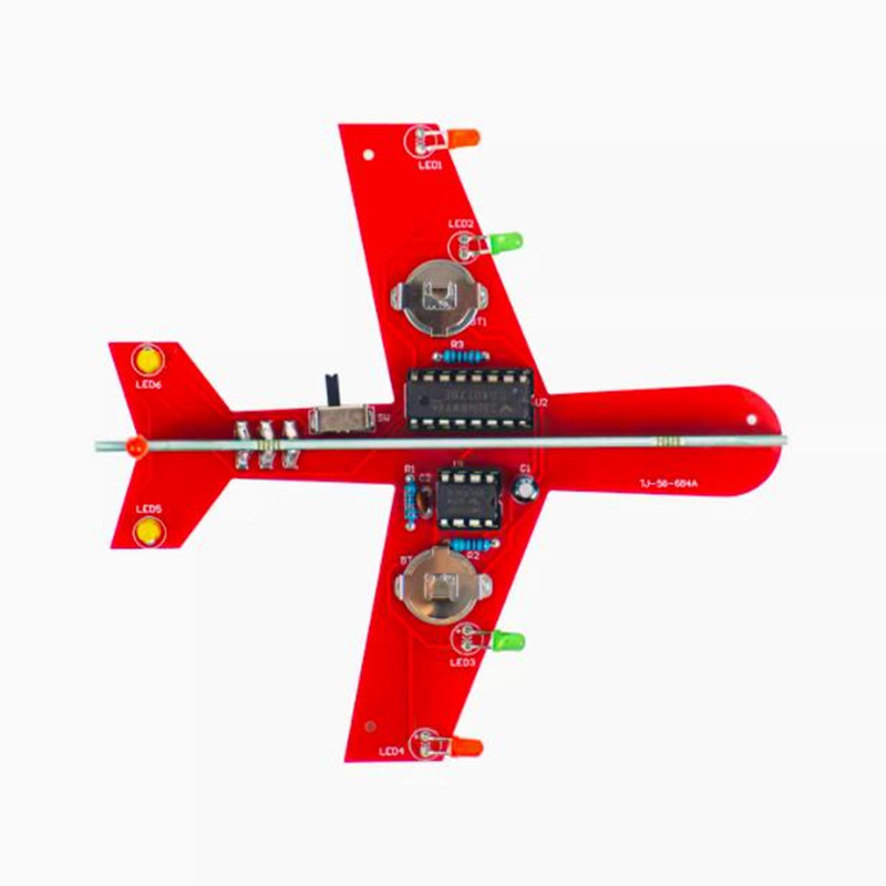 Diy Electronics Projects For Students - LED点滅付きDIY飛行機電子キット、シミュレーション航空機スイート、はんだ付けプロジェクト、ステムの練習、学生の学習