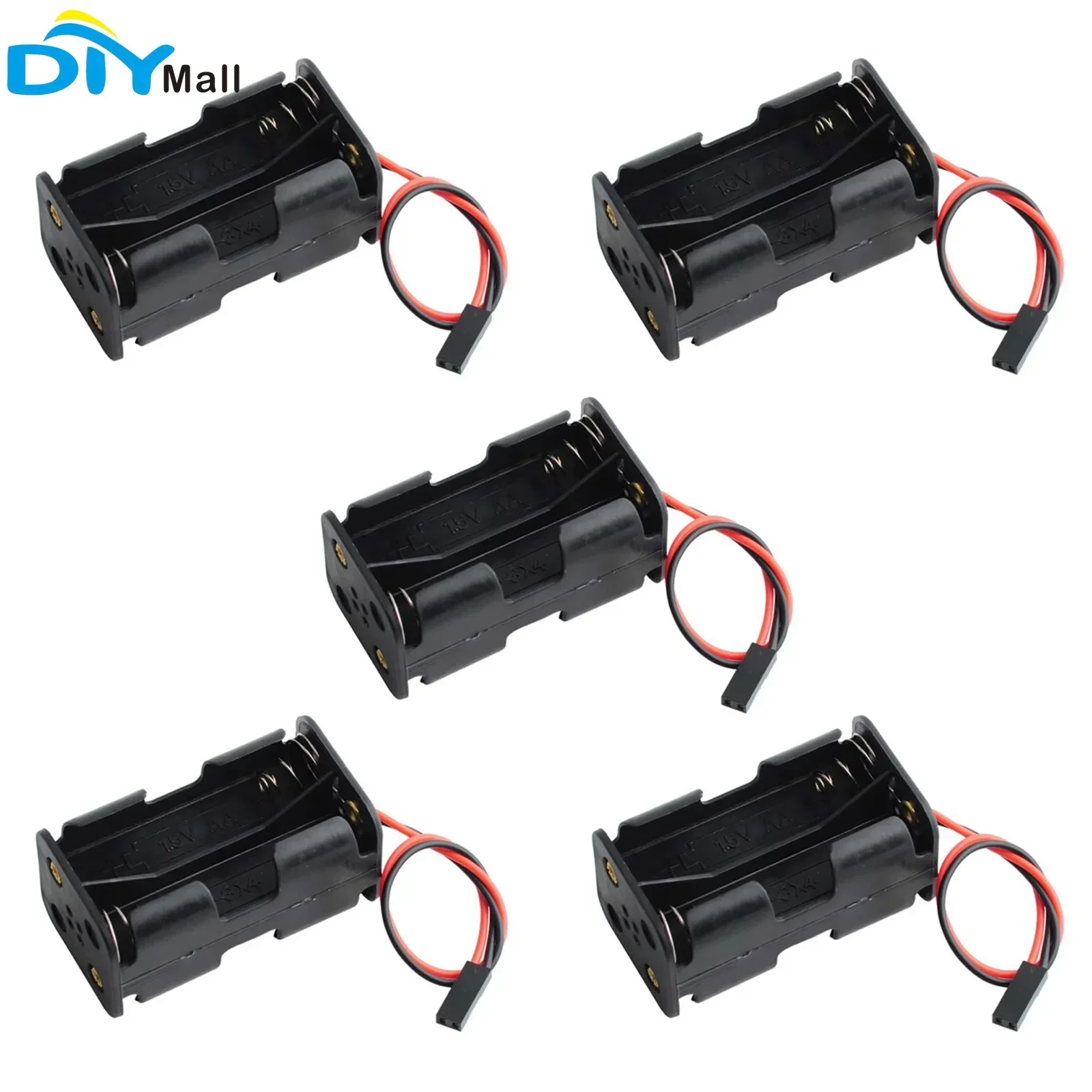 Diy Electronics Holder - RCサーボテスター用2ピンJRコネクタ付き単三電池ホルダーケース5個 - DIY電子プロジェクトに最適