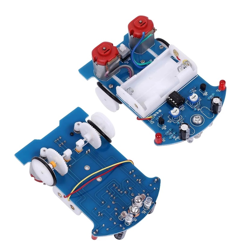 Diy Electronics Projects For Beginners - 練習用はんだ付け学習キット スマートカーはんだ付けプロジェクトキット ラインフォローロボット 初心者向けDIY電子工作