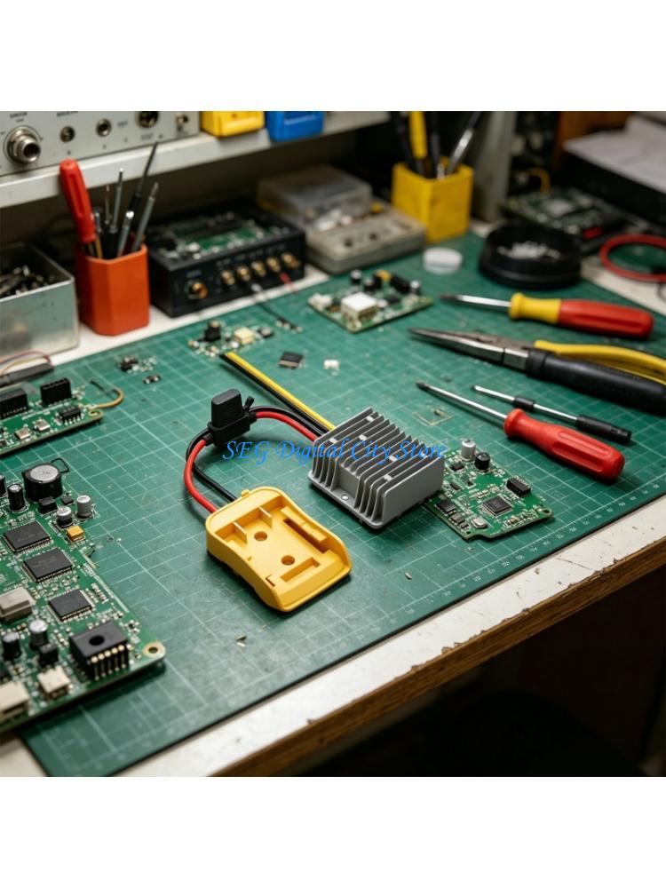 Diy Electronics Bench - U75B バッテリーアダプターパワーコンバーターモジュール DIY 12V セットアップ用、20A 出力アダプター、ベンチ用金属ヒートシンクボディ