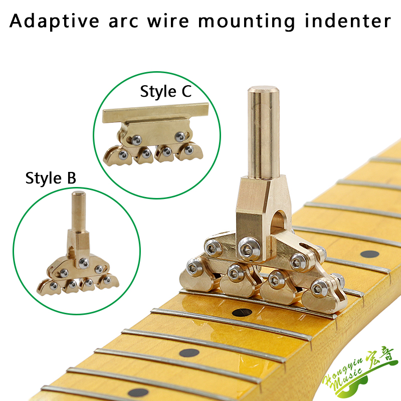 Diy Electric Guitar Electronics - ギターワイヤー適応可変アークマウントヘッド、様々な半径の指板曲率に対応、アコースティック/エレクトリック楽器用フレットプレス