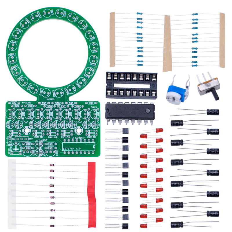 CD4017 リンググラデーション LED フローイングラン - Diy Electronics Projects For Students のレビューと価格