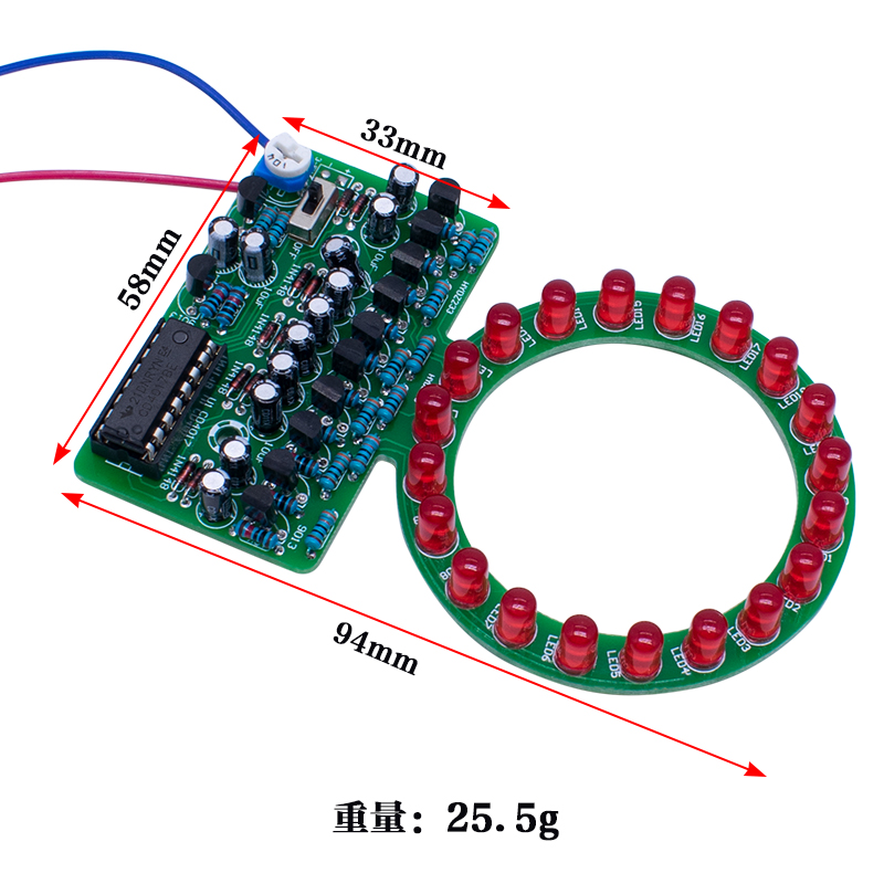 CD4017 リンググラデーション LED フローイングラン - Diy Electronics Projects For Students のレビューと価格