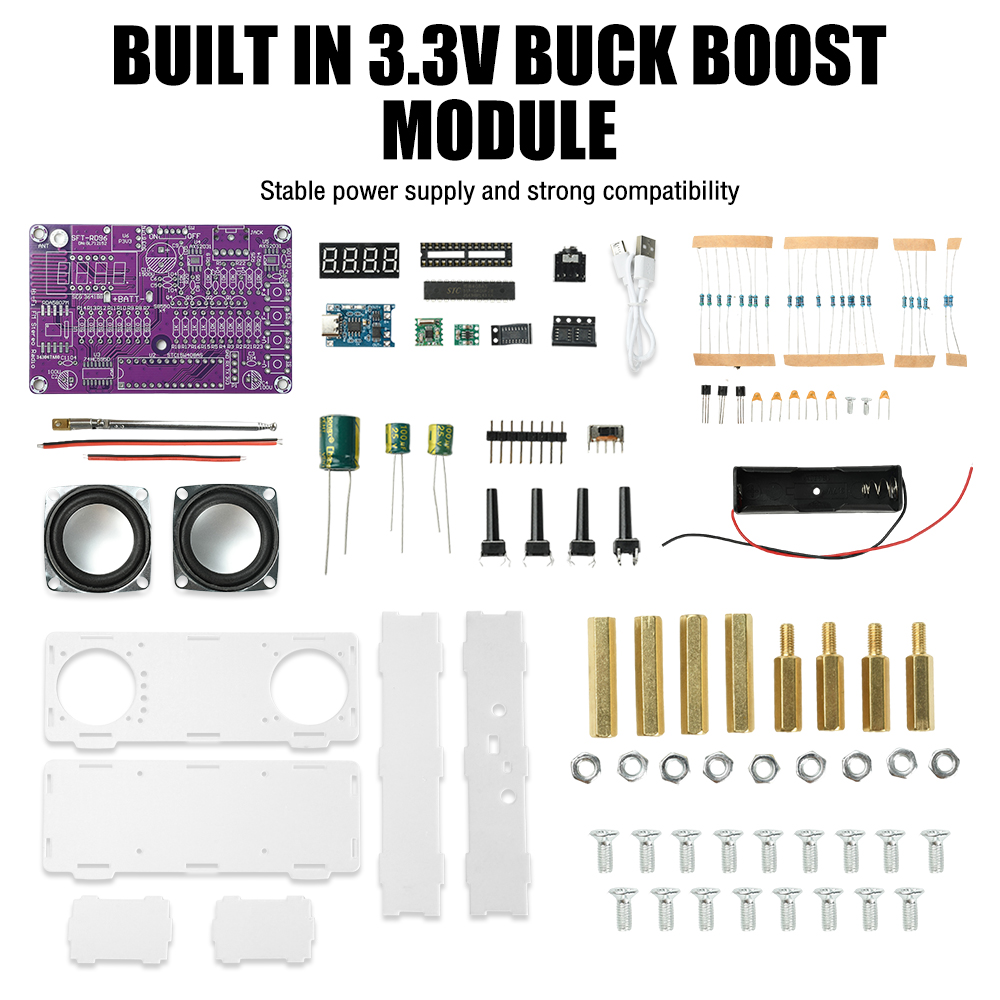 デュアルチャンネル電子 FM ラジオはんだ付けキット 87. - Diy Electronics Youtube Channel のレビューと価格