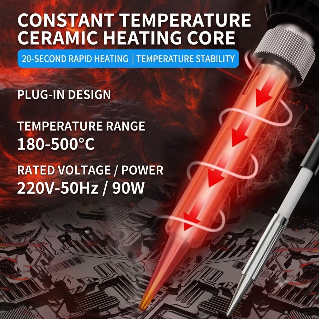 温度調節可能なはんだごてキット 60W/90W LCD 7- - Diy Electronics Uk のレビューと価格