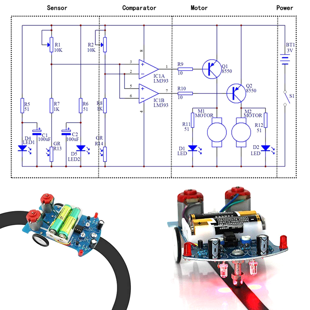 スマートカーDIY電子機器キット、溶接プロジェクト、練習用ラ - Diy Electronics Projects For Students のレビューと価格