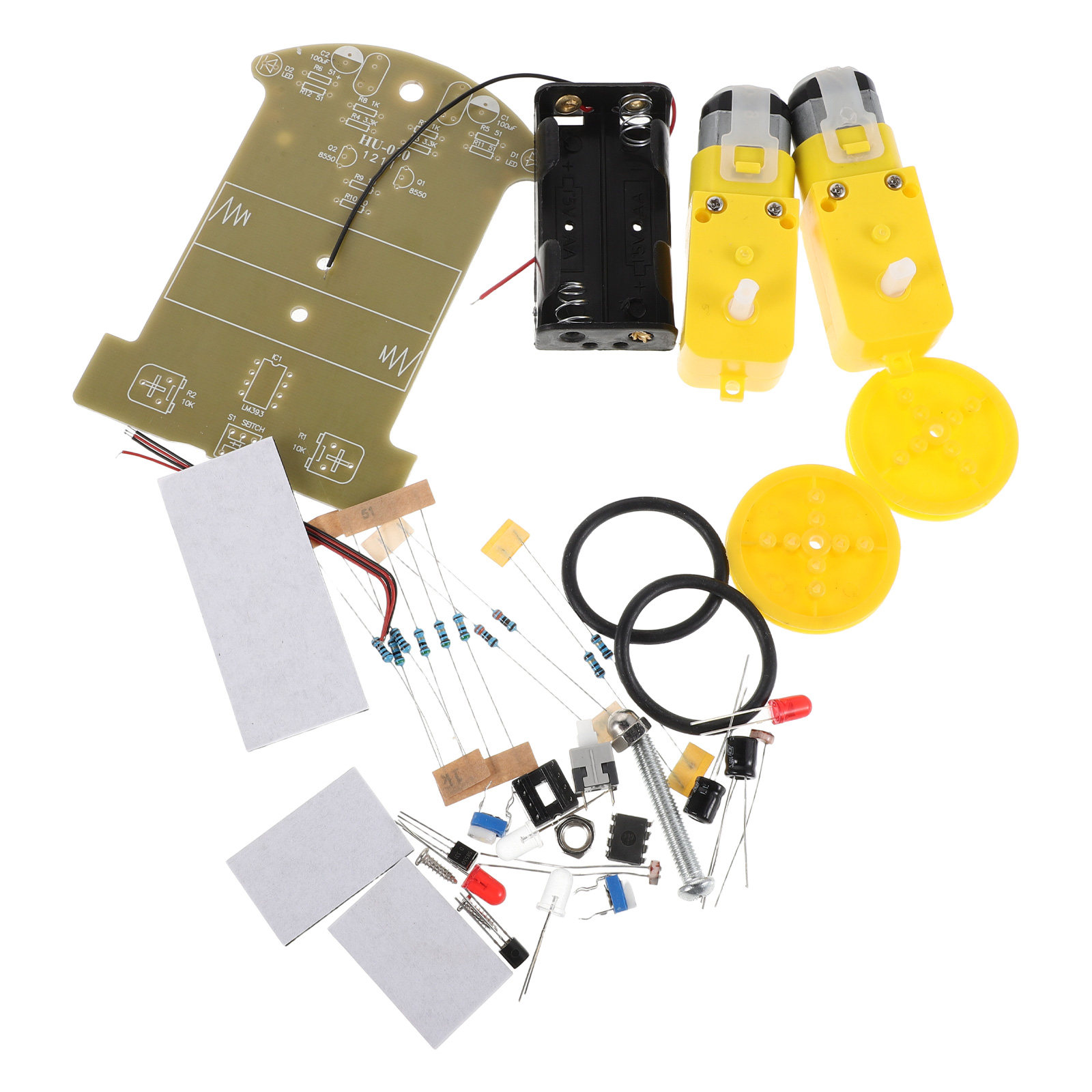初心者向けラインフォローロボットカーキット 1セット STE - Diy Electronics Projects For Beginners のレビューと価格