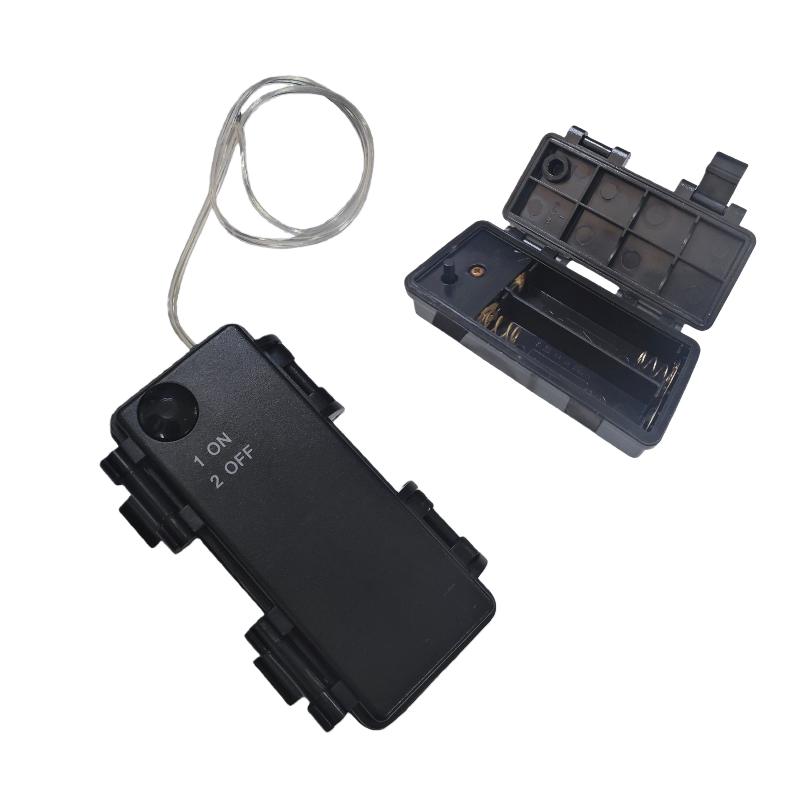 1 個 2 セクション単三電池ホルダー 3V 防水防塵カート - Diy Electronics Holder のレビューと価格