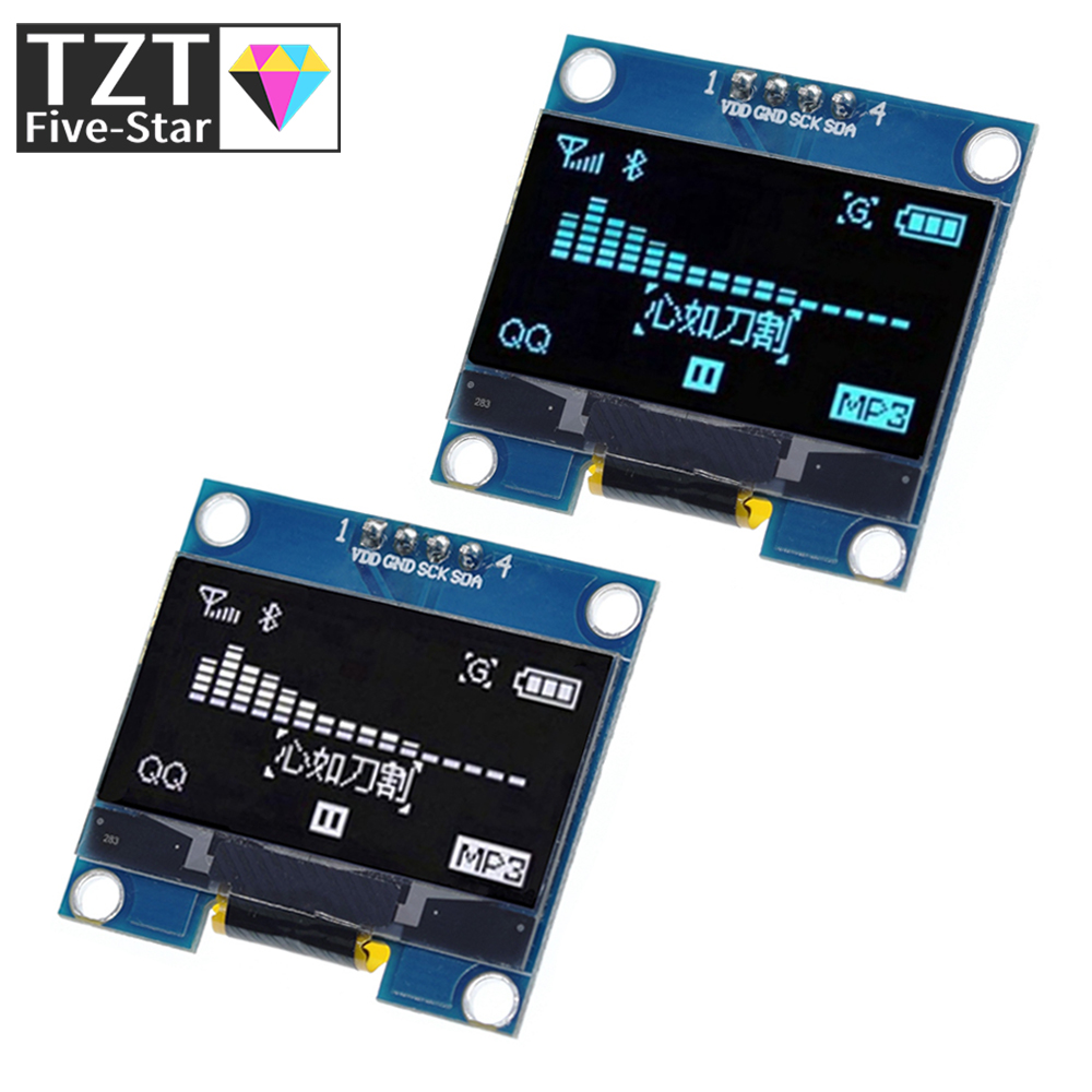 4PIN 1.3 OLED モジュール白/青色 128X64 - I2C Lcd Display のレビューと価格