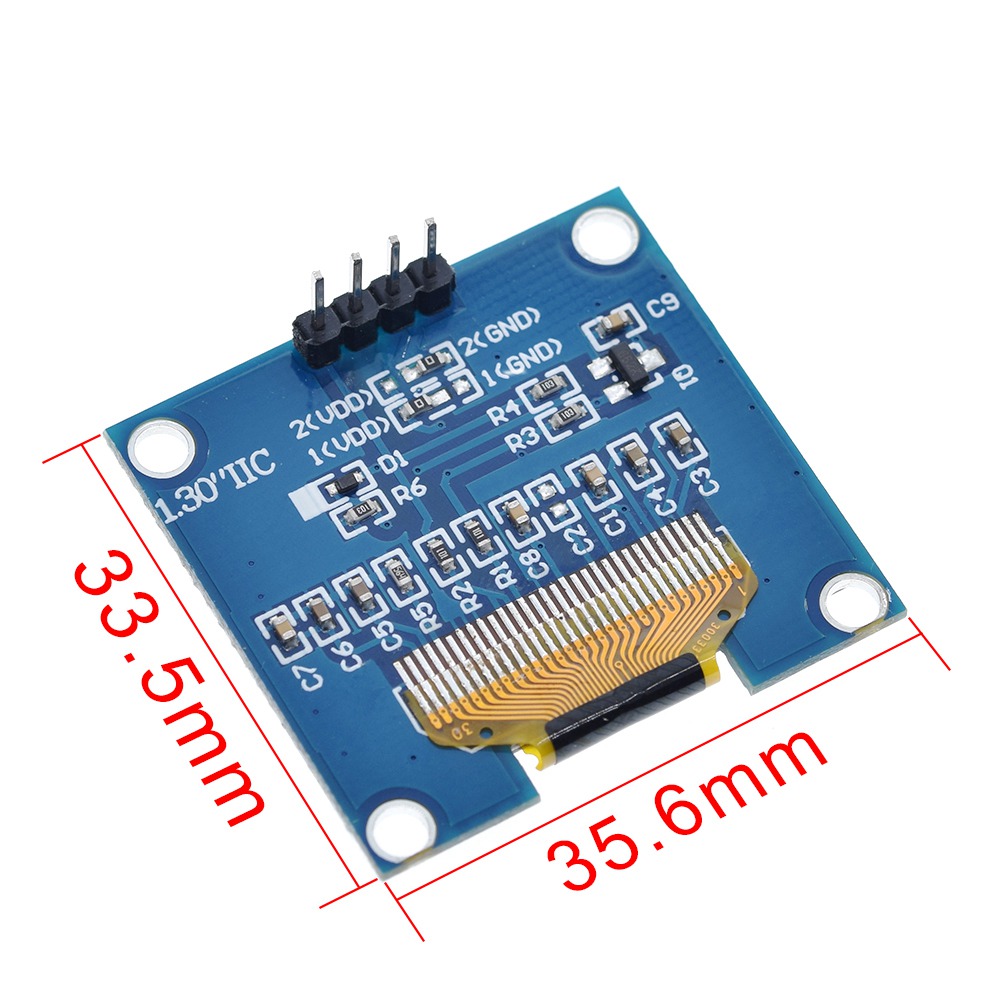 4PIN 1.3 OLED モジュール白/青色 128X64 - I2C Lcd Display のレビューと価格