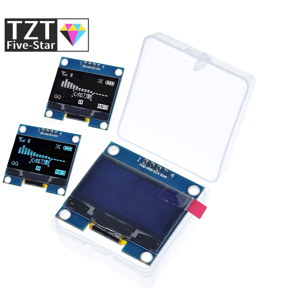 4PIN 1.3 OLED モジュール白/青色 128X64 - I2C Lcd Display のレビューと価格