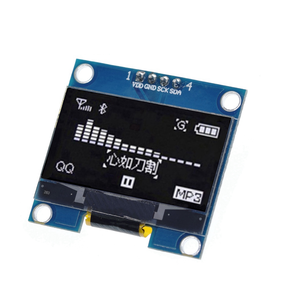 4PIN 1.3 OLED モジュール白/青色 128X64 - I2C Lcd Display のレビューと価格