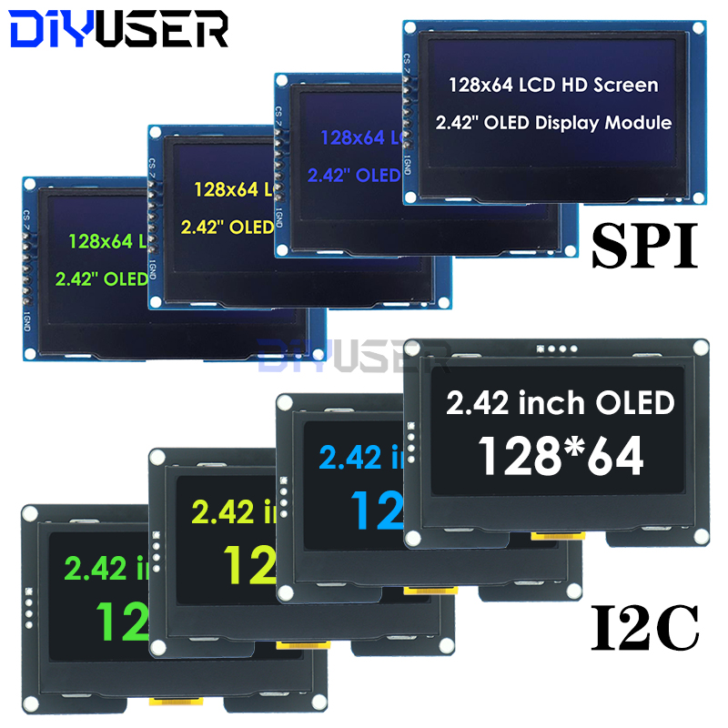 DIYUSER 2.4インチ 2.42インチ 128x64  - I2C Lcd Display のレビューと価格