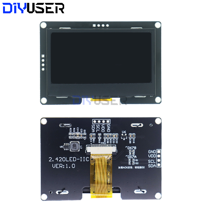 DIYUSER 2.4インチ 2.42インチ 128x64  - I2C Lcd Display のレビューと価格