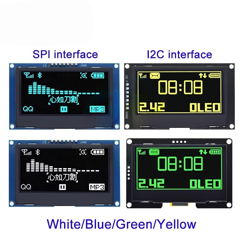 2.4インチ 2.42インチ 128x64 OLED LCD - I2C Lcd Display のレビューと価格