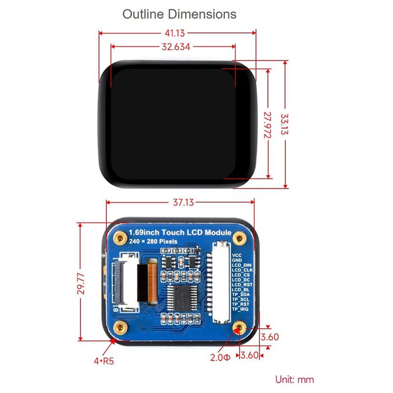 絶妙な1.69インチ丸型LCDディスプレイモジュール、タッチ - I2C Lcd Display のレビューと価格