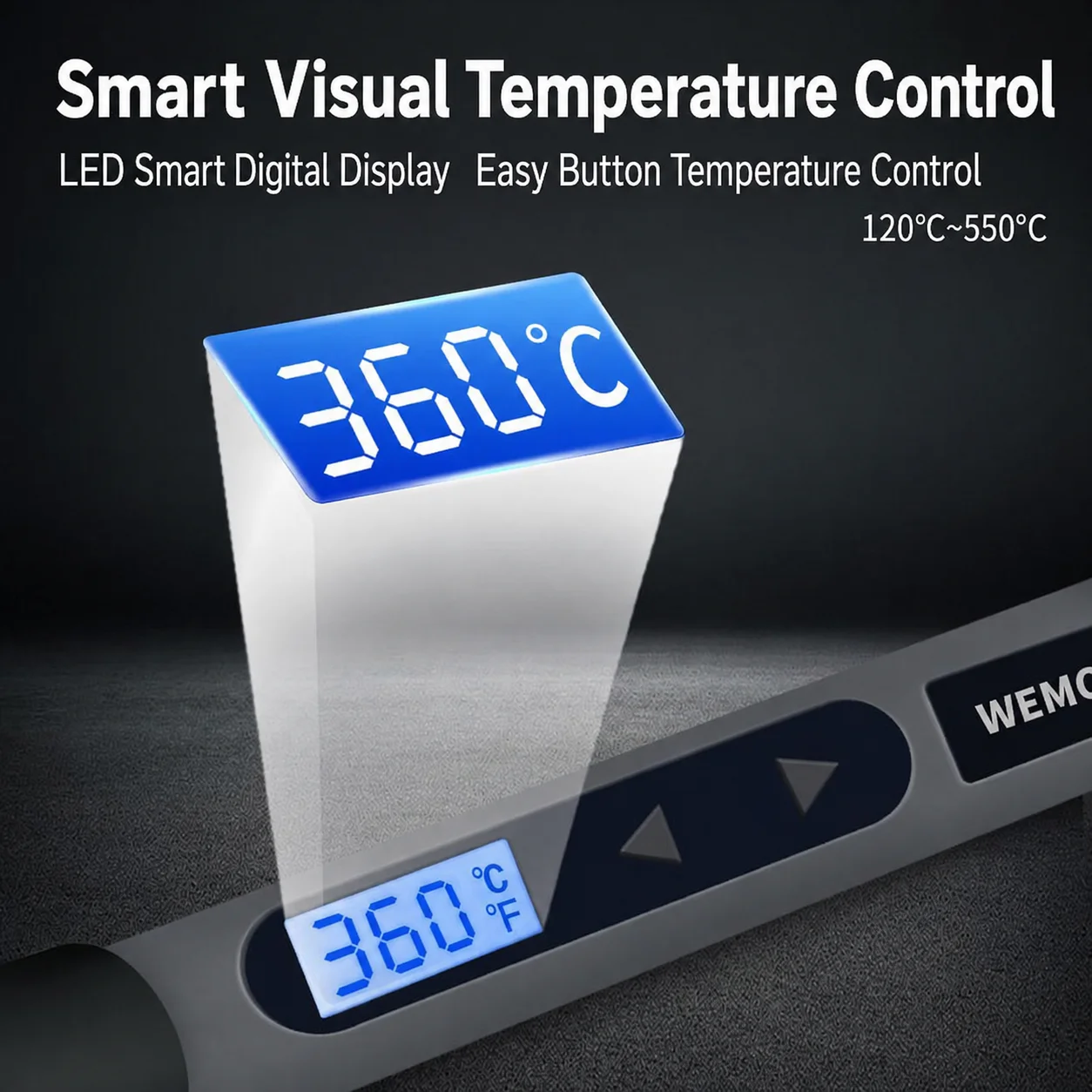 90WデジタルLCD温度調節式はんだごて溶接ペンUS/EU/ - Diy Electronics Uk のレビューと価格