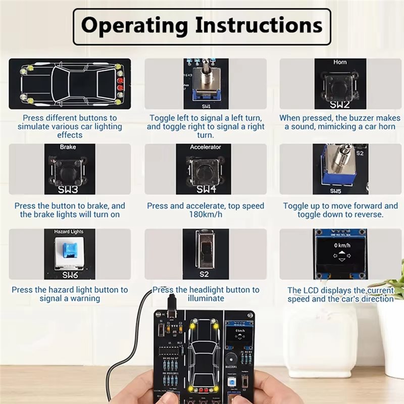 JABS-DIY 車の運転シミュレーション はんだ付け練習キ - Diy Electronics Projects For Students のレビューと価格