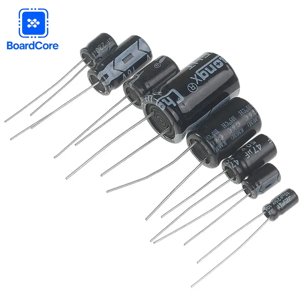 25 値 125 個電解コンデンサキット 1μF-2200μ - Hobby Diy Electronics Kit のレビューと価格