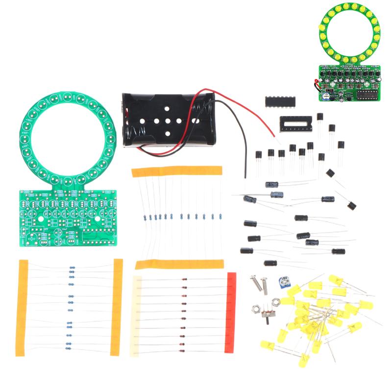 DIY LED流水ライトキット NE555 はんだ付け練習用 - Diy Electronics Projects For Students のレビューと価格