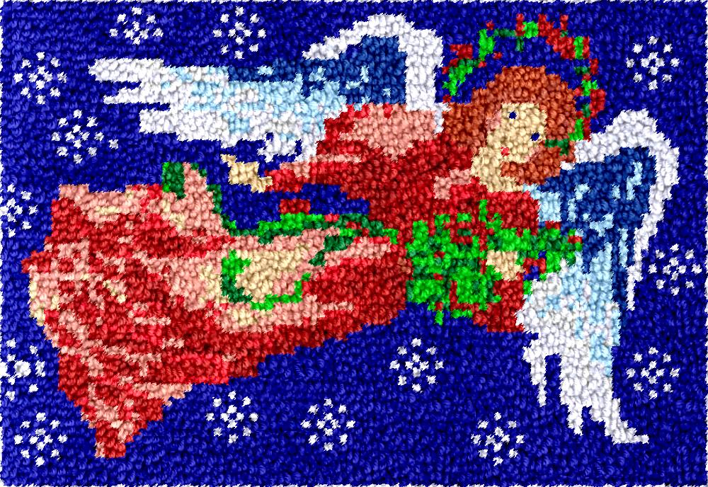 スミルナ大型ラッチフックラグキット 大人用 プリント柄キャン - Hobby Diy Electronics Kit のレビューと価格