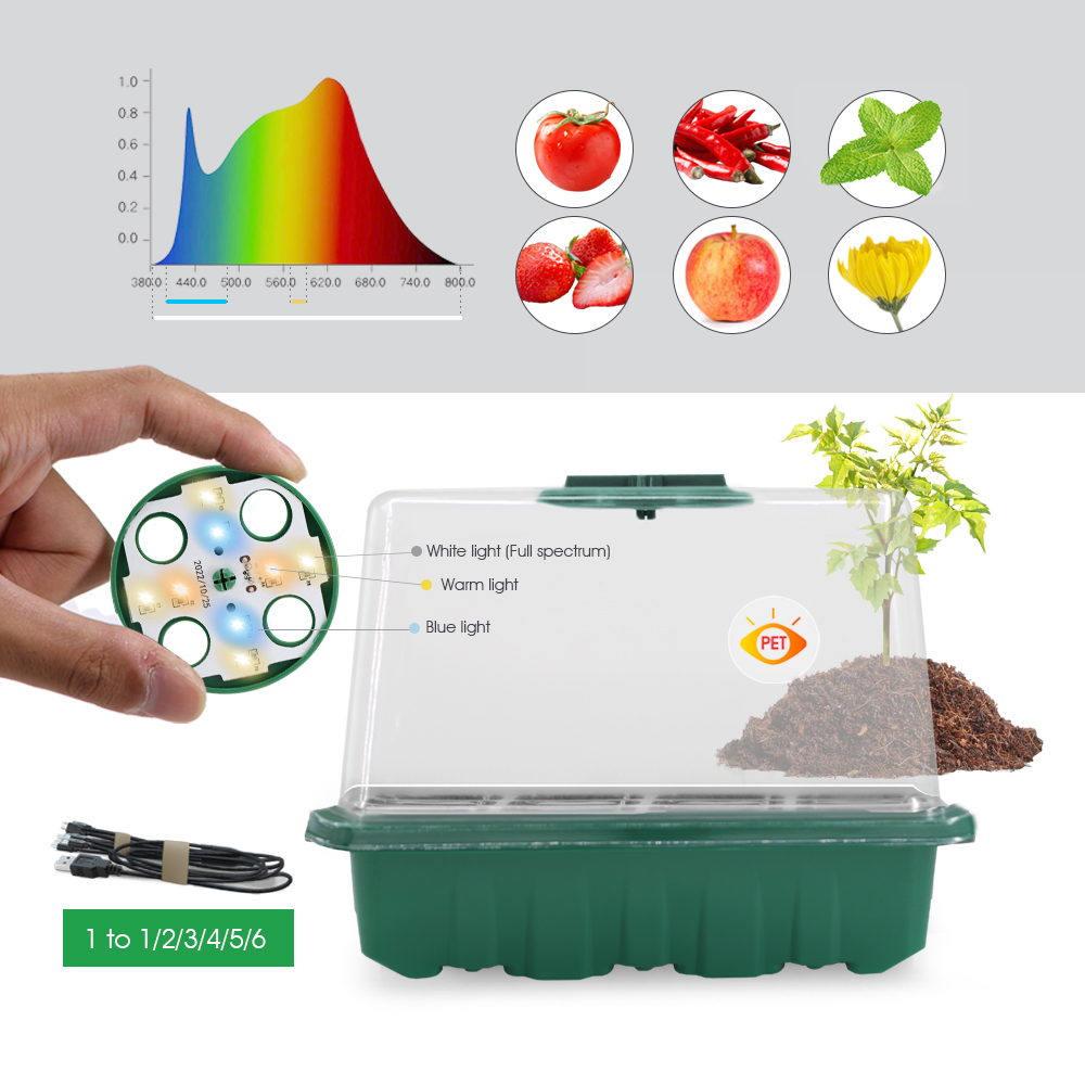 LED 保育園ポットと成長ライト植物種子スタータートレイ家庭 - Led Assortment Kit のレビューと価格