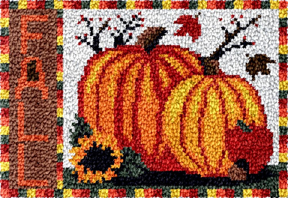 カボチャラッチフックキットプリントパターンハロウィンカーペッ - Hobby Diy Electronics Kit のレビューと価格