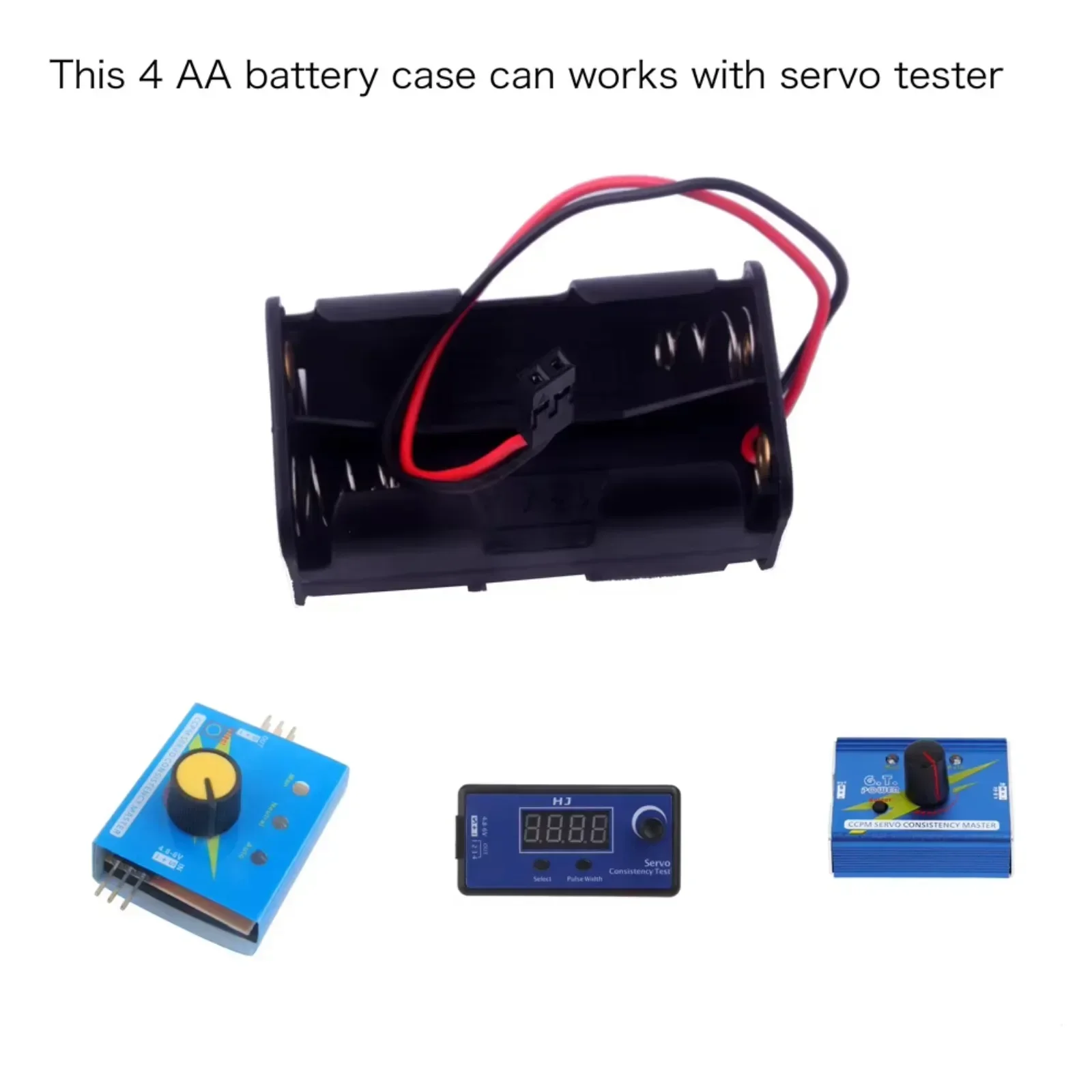 RCサーボテスター用2ピンJRコネクタ付き単三電池ホルダーケ - Diy Electronics Holder のレビューと価格