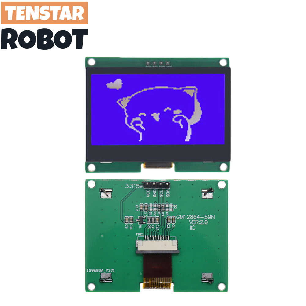 TENSTAR 12864-59N IIC 4P LCD モ - I2C Lcd Display のレビューと価格