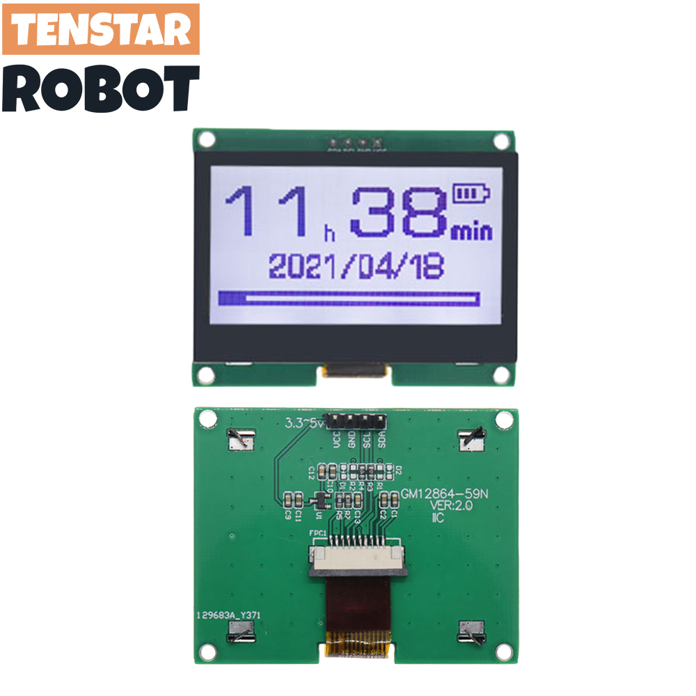 TENSTAR 12864-59N IIC 4P LCD モ - I2C Lcd Display のレビューと価格
